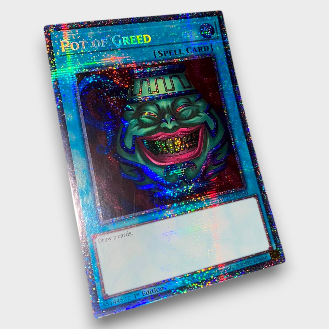 pot of greed yugioh card Ultimate Rare 1st Edition DPKB-EN029 Konami TCG LP for Sale in Dallas, TX Its bold blue design and vibrant facial details make it look as if it were pulled straight from your deck and placed onto your kitchen counter Yu-Gi-Oh! Card YGLD-ENB26 Pot of