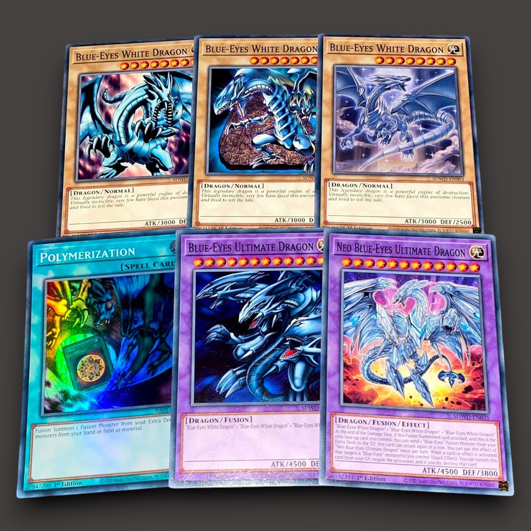 yugioh blue eyes ultimate dragon deck BLUE-EYES BUNDLE Printing:ZNC 80 Always read and follow Jet Medallion #1189 Holo pad-image
