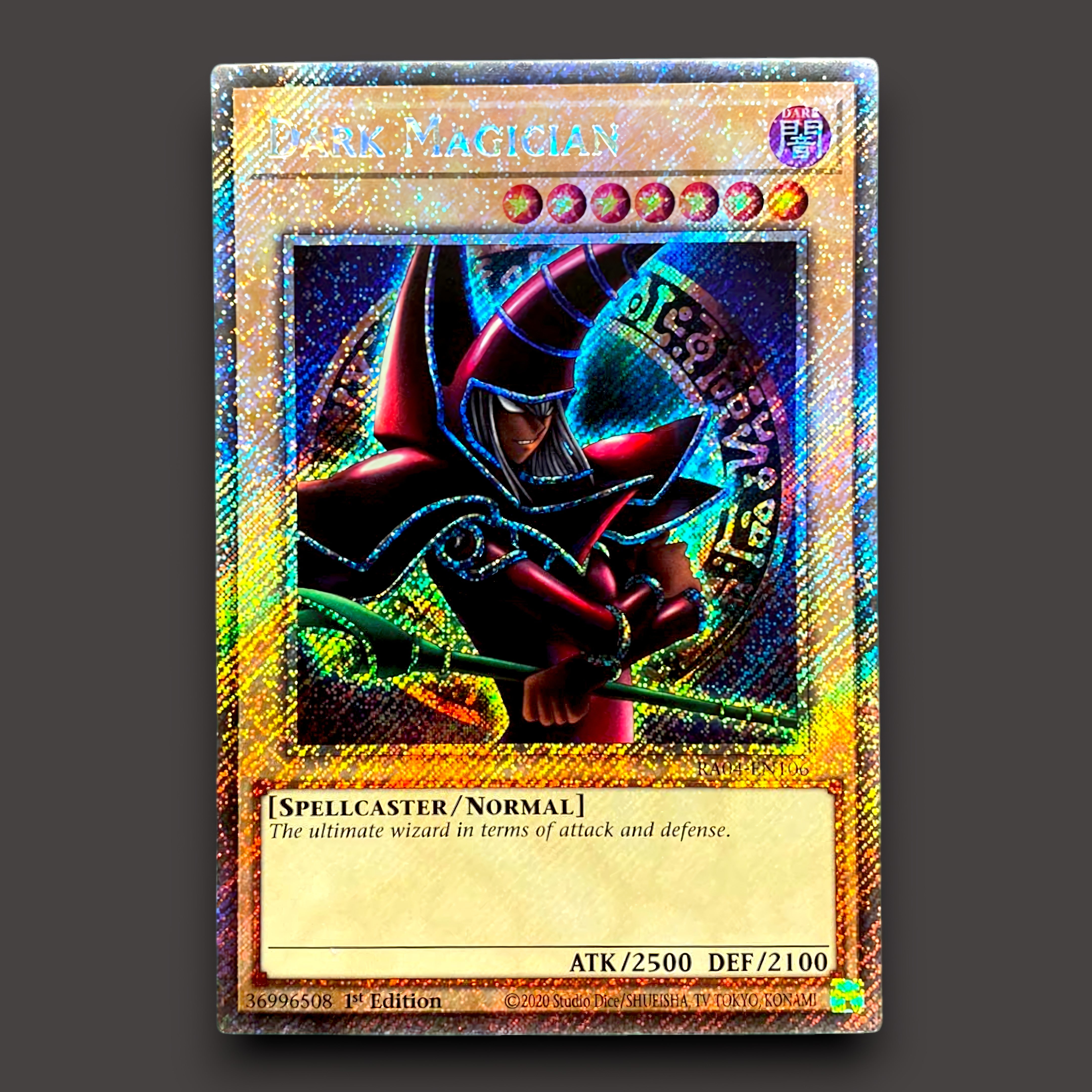 Dark Magician Platinum Secret Rare alternate artwork Yu-Gi-Oh! card