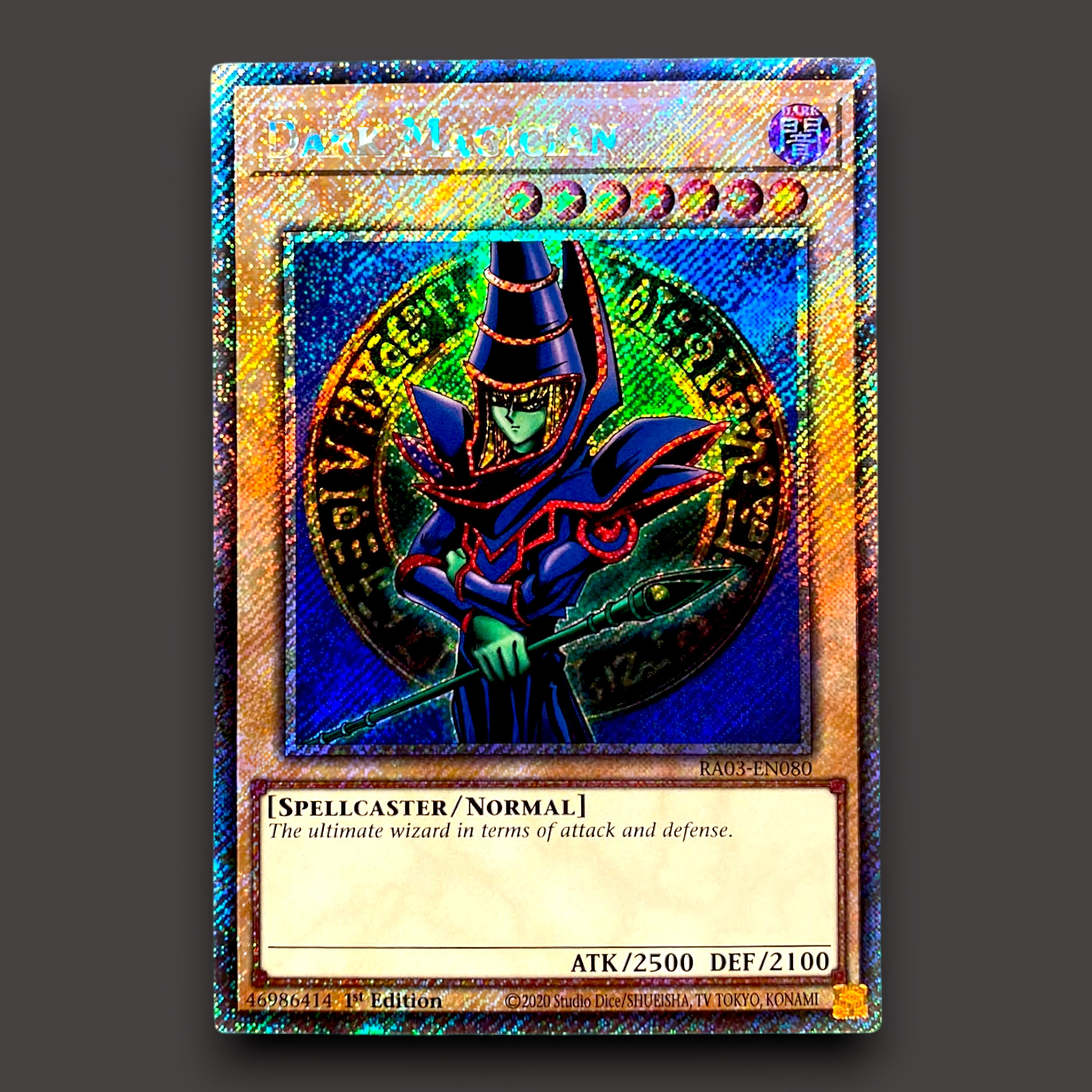 Dark Magician Platinum Secret Rare alternate artwork Yu-Gi-Oh! card