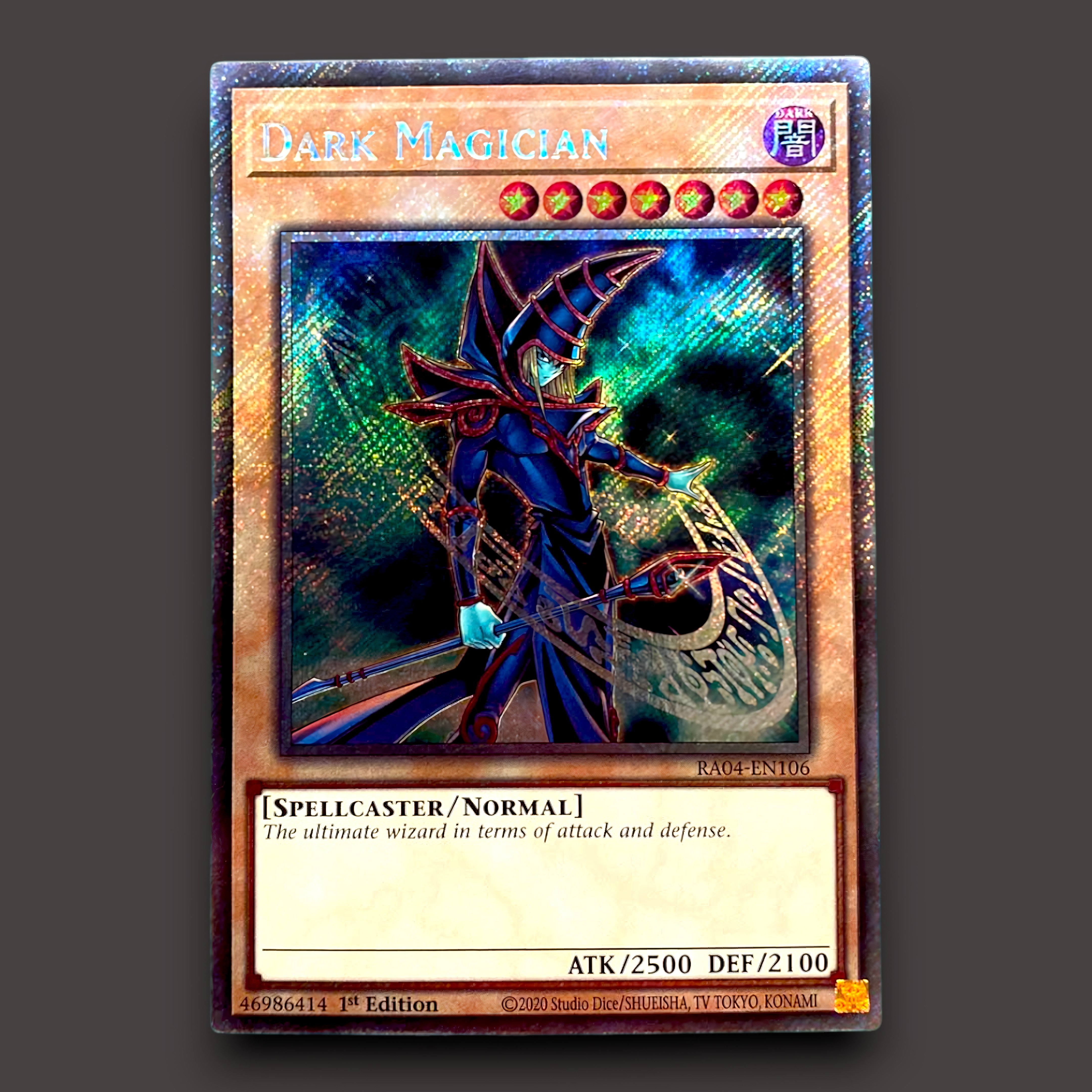 Dark Magician Platinum Secret Rare alternate artwork Yu-Gi-Oh! card