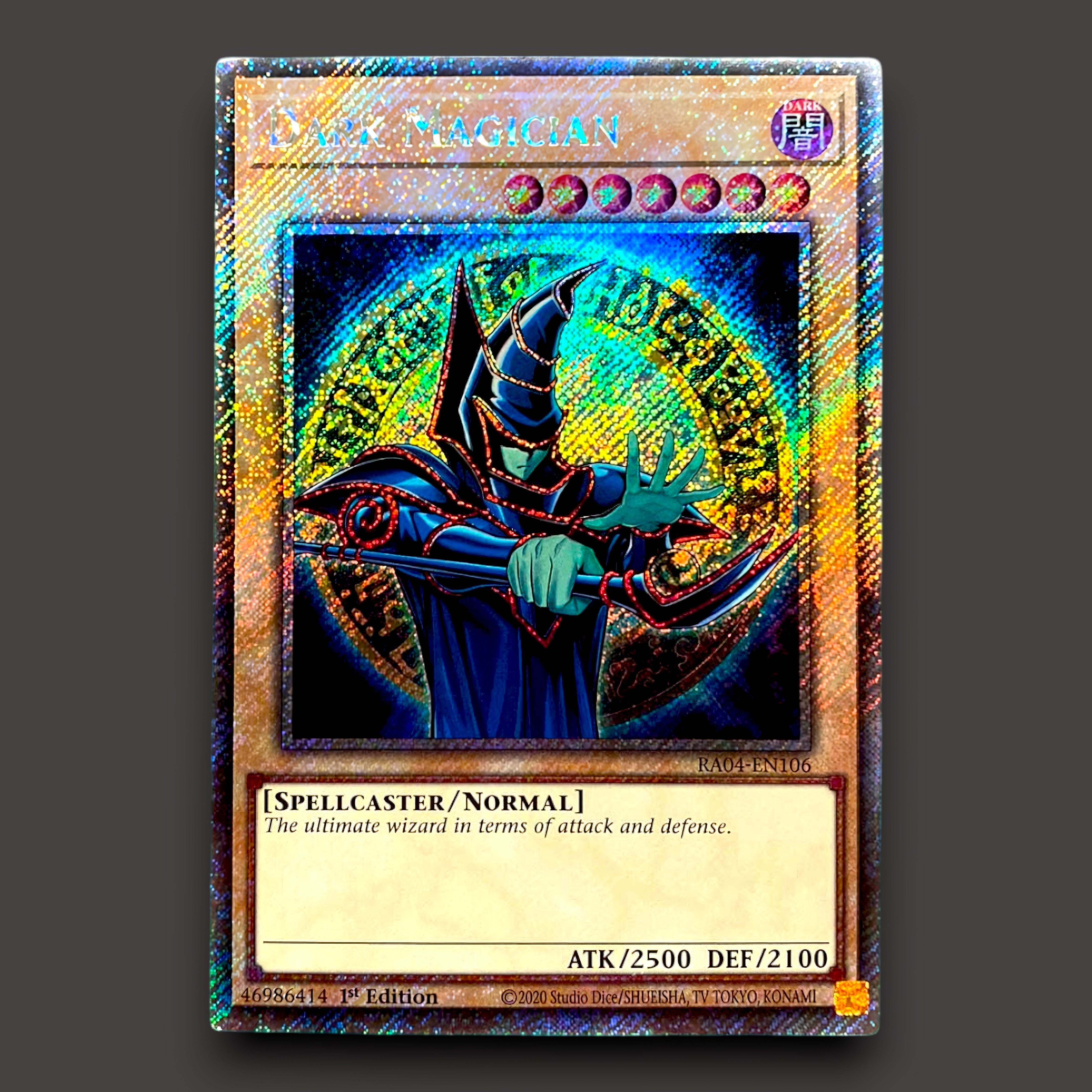 Dark Magician Platinum Secret Rare alternate artwork Yu-Gi-Oh! card