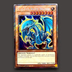 Blue-Eyes White Dragon Platinum Secret Rare alternate artwork Yu-Gi-Oh! card