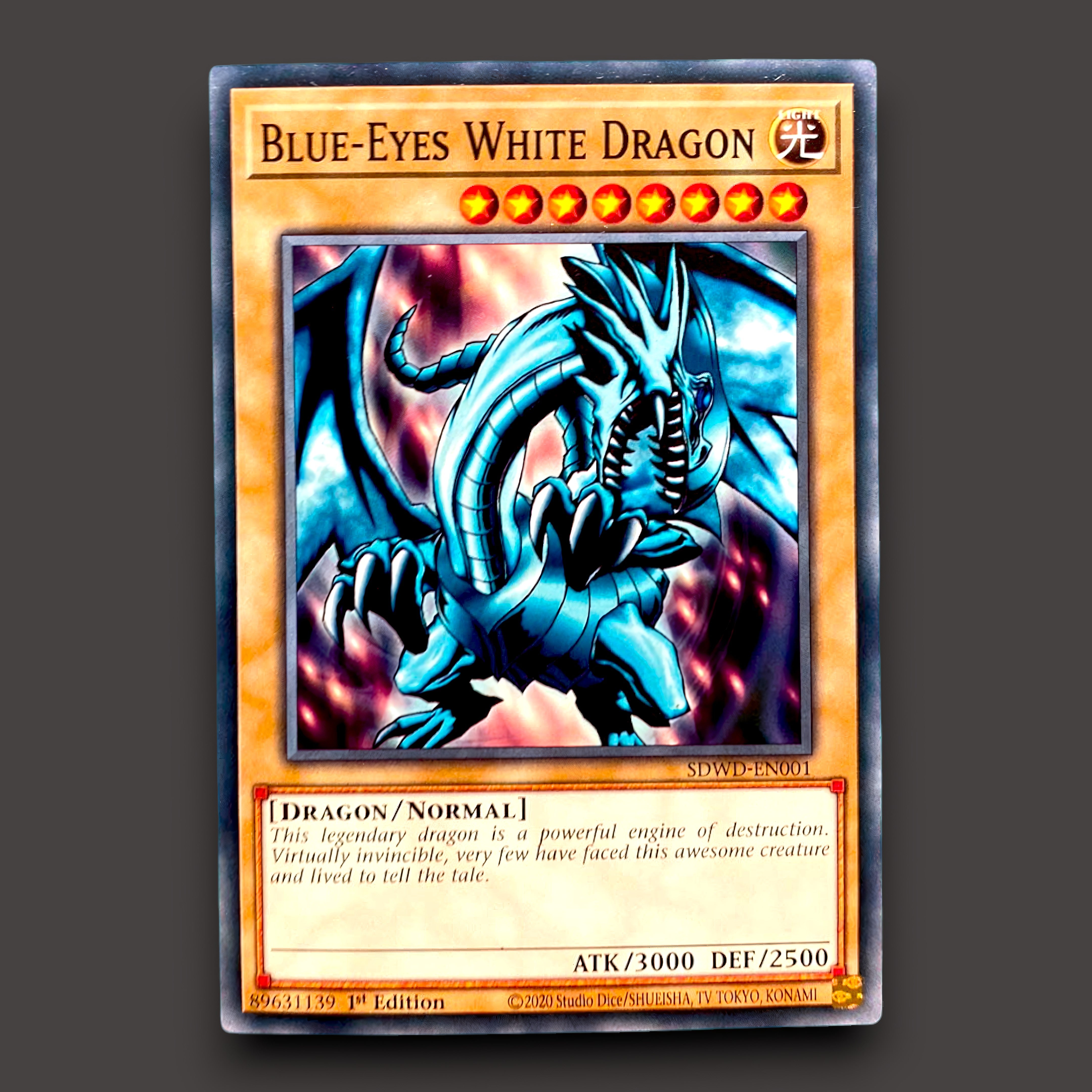 Blue-Eyes White Dragon Common alternate artwork Yu-Gi-Oh! card