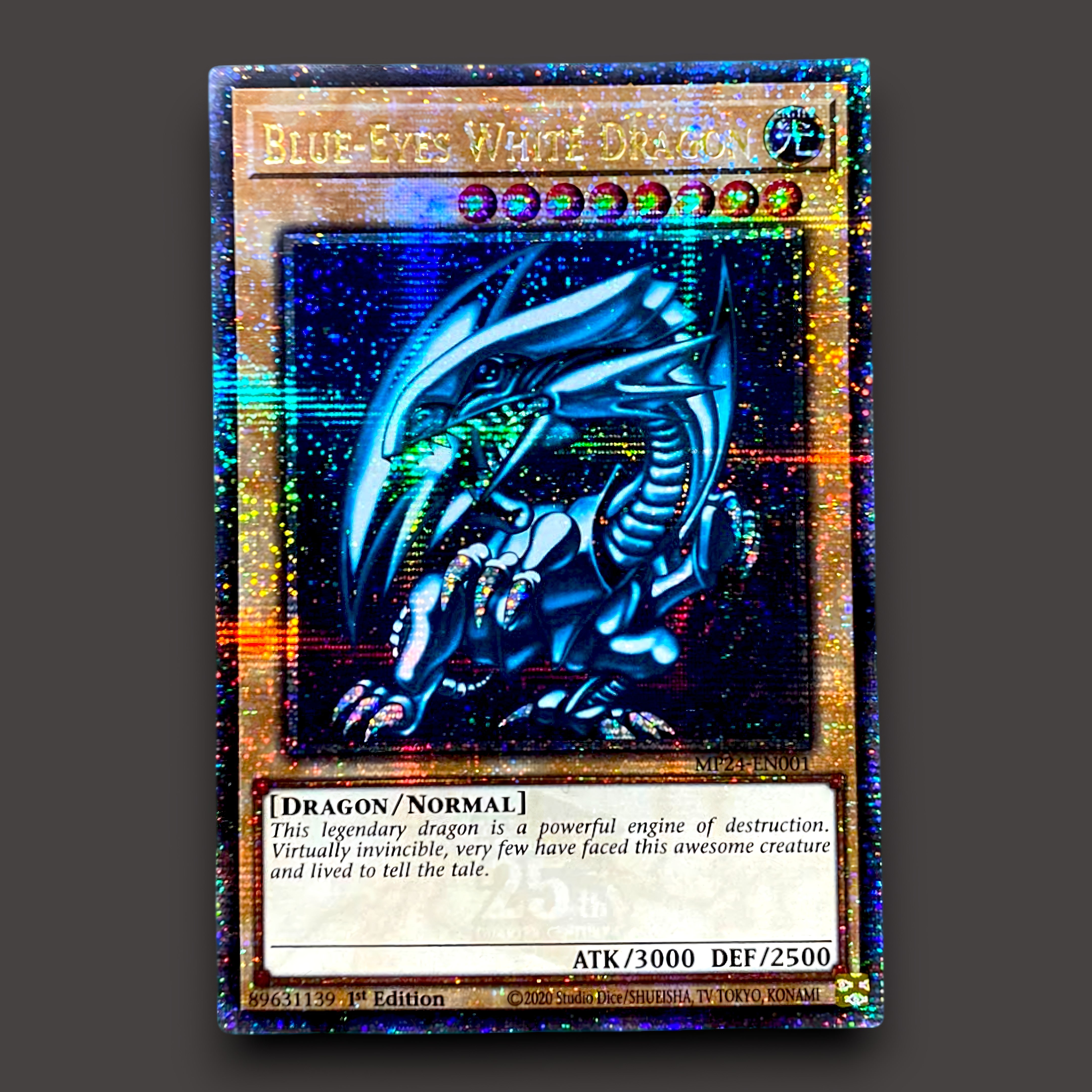 Blue-Eyes White Dragon Quarter Century Secret Rare Yu-Gi-Oh! card