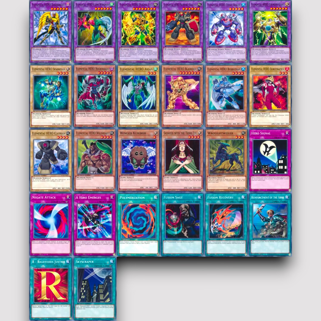 yugioh jaden deck card list Yugioh GX! Complete Jaden Yuki Elemental HERO Deck! Neos Knight **HOT** + Bonus